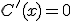 C'(x)=0