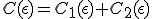 C(\epsilon)=C_{1}(\epsilon)+C_{2}(\epsilon)