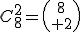 C_8^2={8\choose 2}