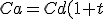 Ca=Cd(1+t)^n
