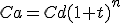 Ca=Cd(1+t)^n