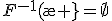 F^{-1}(\a \}=\empty
