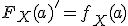 F_X(a)'=f_X(a)
