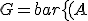 G=bar\{(A;\alpha)(B;\beta)\}