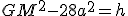 GM^2-28a^2=h