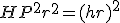 HP^2 + r^2 = (h+r)^2