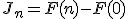 J_n=F(n)-F(0)