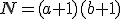 N=(a+1)(b+1)