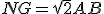 NG=\sqr2AB