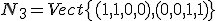 N_3 = Vect\{(1,1,0,0),(0,0,1,1)\}