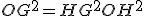 OG^2 = HG^2 + OH^2