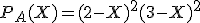 P_A(X)=(2-X)^2(3-X)^2