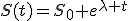 S(t)=S_0 e^{\lambda t}
