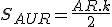 S_{AUR}=\frac{AR.k}{2}