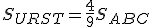 S_{URST}=\frac{4}{9}S_{ABC}