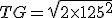 TG=\sqrt{2\times125^2}