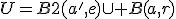 U=B2(a',e)\cup B(a,r)