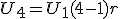 U_4 = U_1 +(4-1)r