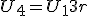 U_4 = U_1 +3r