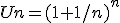 Un=(1+1/n)^n