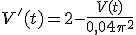 V'(t)=2-\fr{V(t)}{0,04\pi^2}