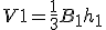 V1 = \frac{1}{3} B_1 h_1