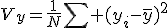 V_y=\frac{1}{N}\sum (y_i-\bar{y})^2