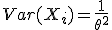 Var(X_i)=\frac{1}{\theta^2}