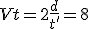 Vt = 2 + \frac{d}{t'} = 8