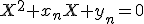 X^2+x_nX+y_n=0