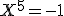 X^5=-1