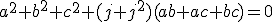 a^2+b^2+c^2+(j+j^2)(ab+ac+bc)=0