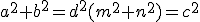 a^2+b^2=d^2(m^2+n^2)=c^2