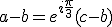 a-b=e^{i\frac{\pi}{3}}(c-b)