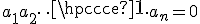 a_1+a_2+\cdots +a_n=0