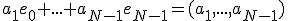 a_1e_0+...+a_{N-1}e_{N-1}=(a_1,...,a_{N-1})