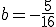 b=-\frac{5}{16}