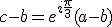 c-b=e^{i\frac{\pi}{3}}(a-b)