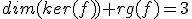 dim(ker(f))+rg(f)=3