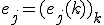 e_j=(e_j(k))_k