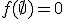 f(\emptyset)=0