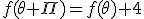 f(\theta+\Pi)=f(\theta)+4