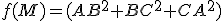 f(M)=(AB^2+BC^2+CA^2)