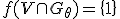 f(V\cap G_{\theta}) = \{1\}