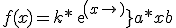 f(x) = k*exp(x) + a*x + b