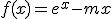 f(x)=e^x-mx
