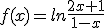 f(x)=ln\frac{2x+1}{1-x}
