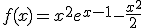 f(x)=x^2e^{x-1}-\frac{x^2}{2}