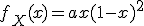 f_X(x)=ax(1-x)^2