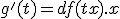 g'(t)=df(tx).x